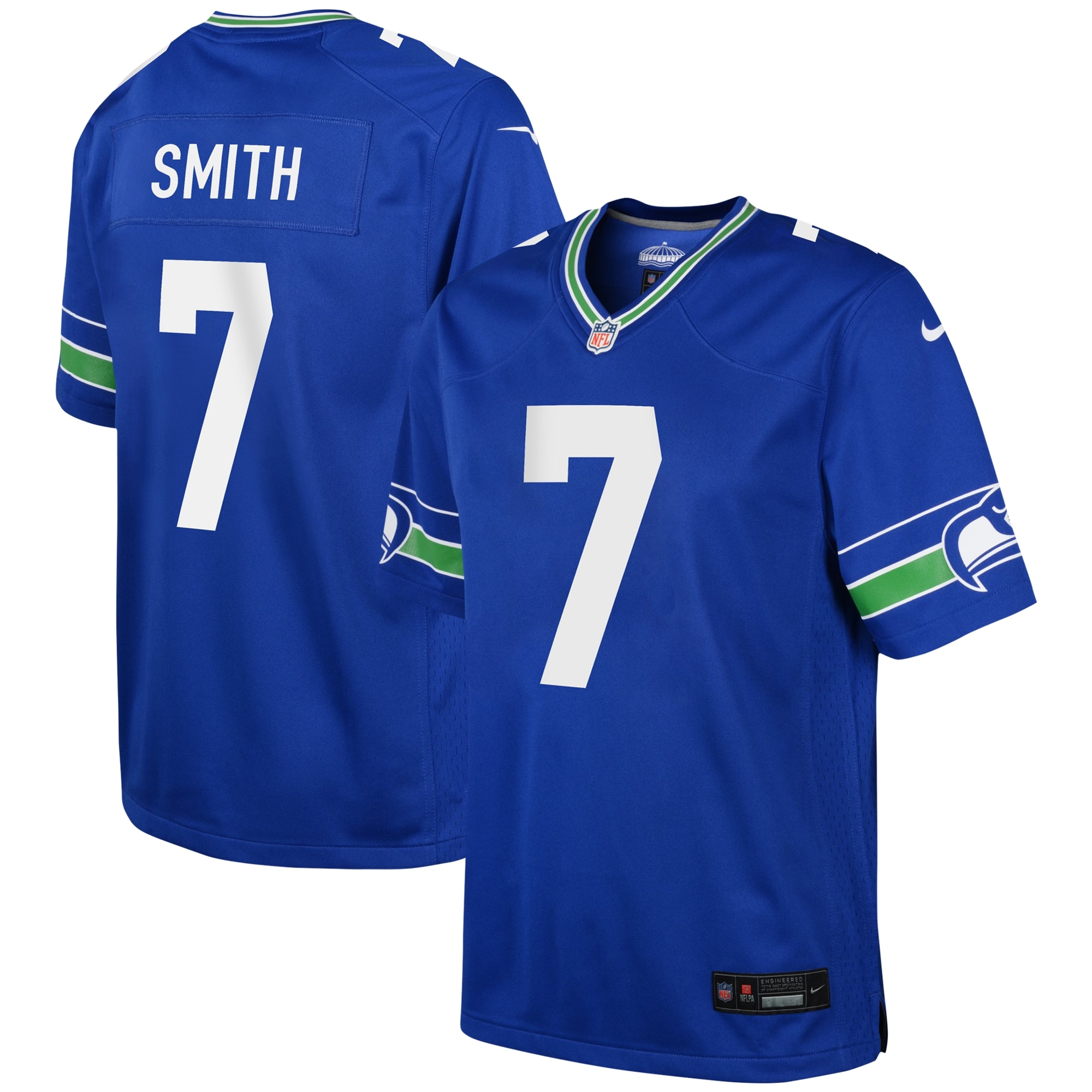 Seattle Seahawks Geno Smith Royal Game NFL Jersey Youth