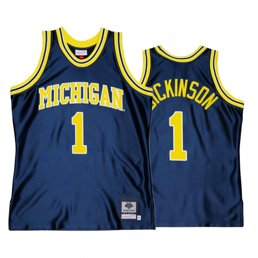 Hunter Dickinson 1 Michigan Wolverines Navy Throwback College NCAA Jersey Men's