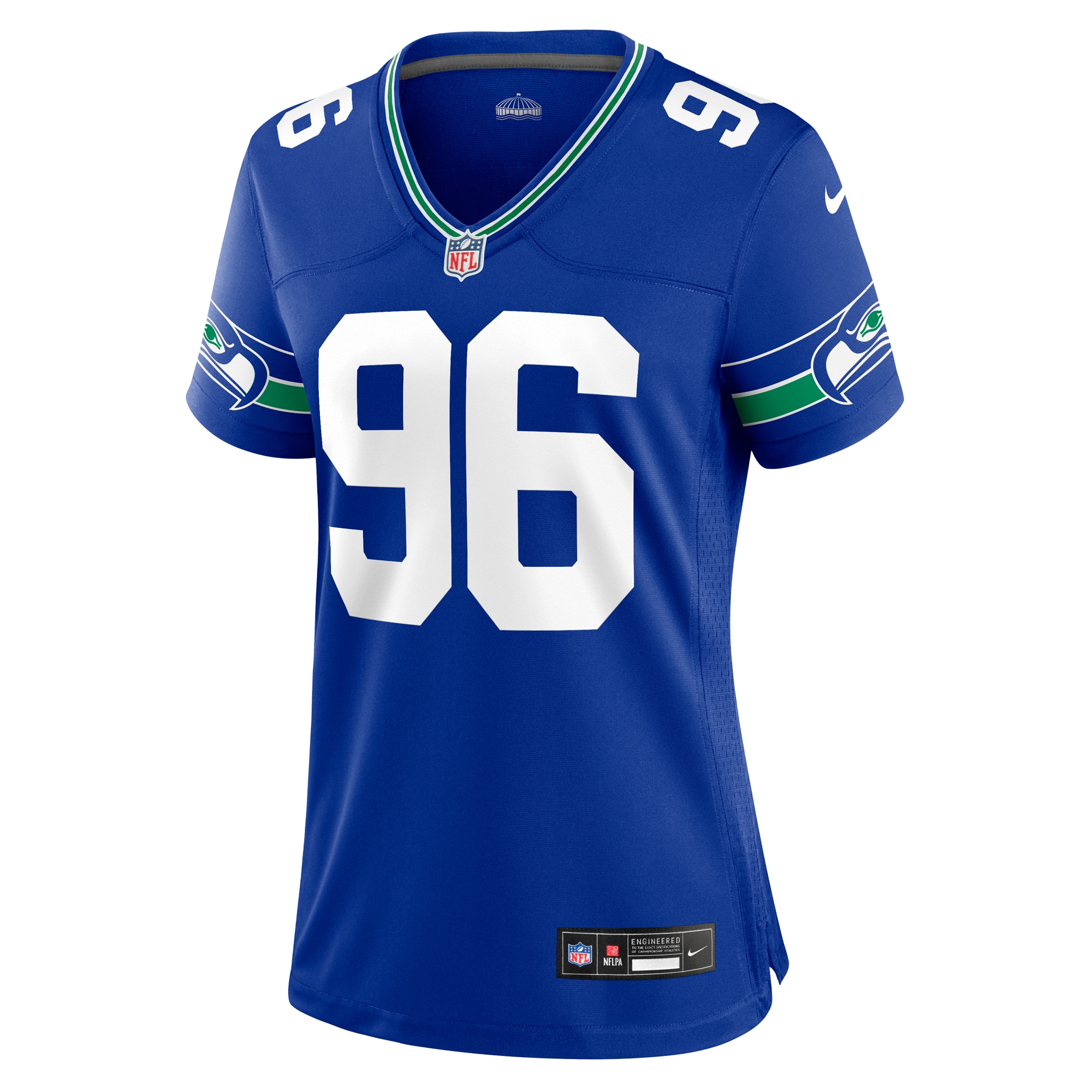 Seattle Seahawks Cortez Kennedy Royal Throwback Player Game NFL Jersey Women's