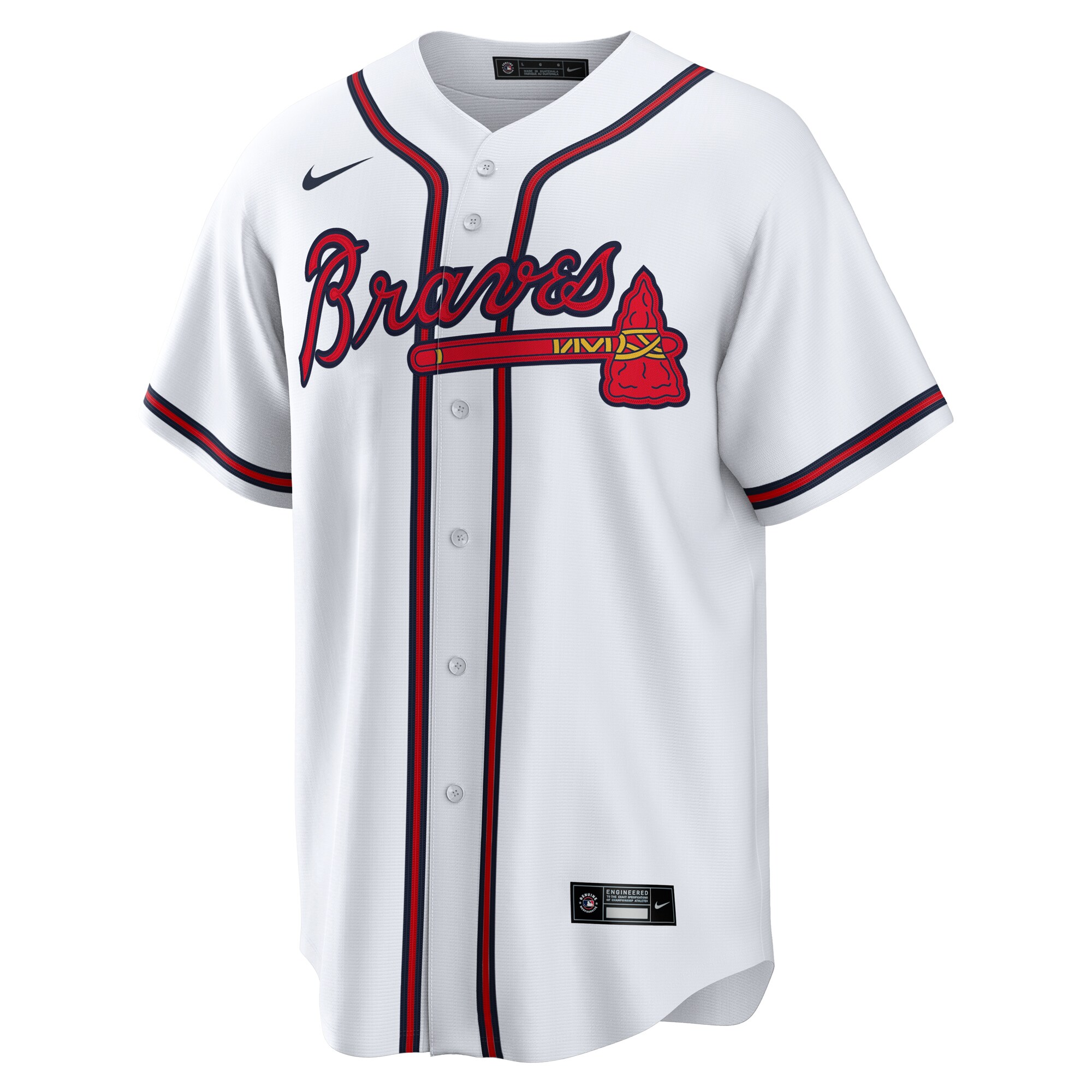 Atlanta Braves White #1 Groom Home MLB Jersey Men's