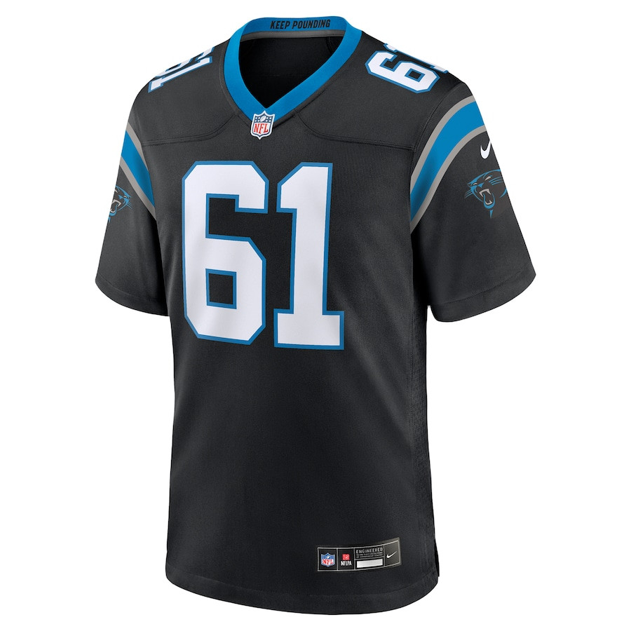 Jarrett Kingston 61 Carolina Panthers Game Black NFL Jersey Men's