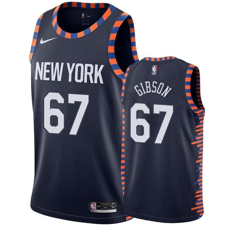 New York Knicks Taj Gibson 67 City NBA Jersey Men's
