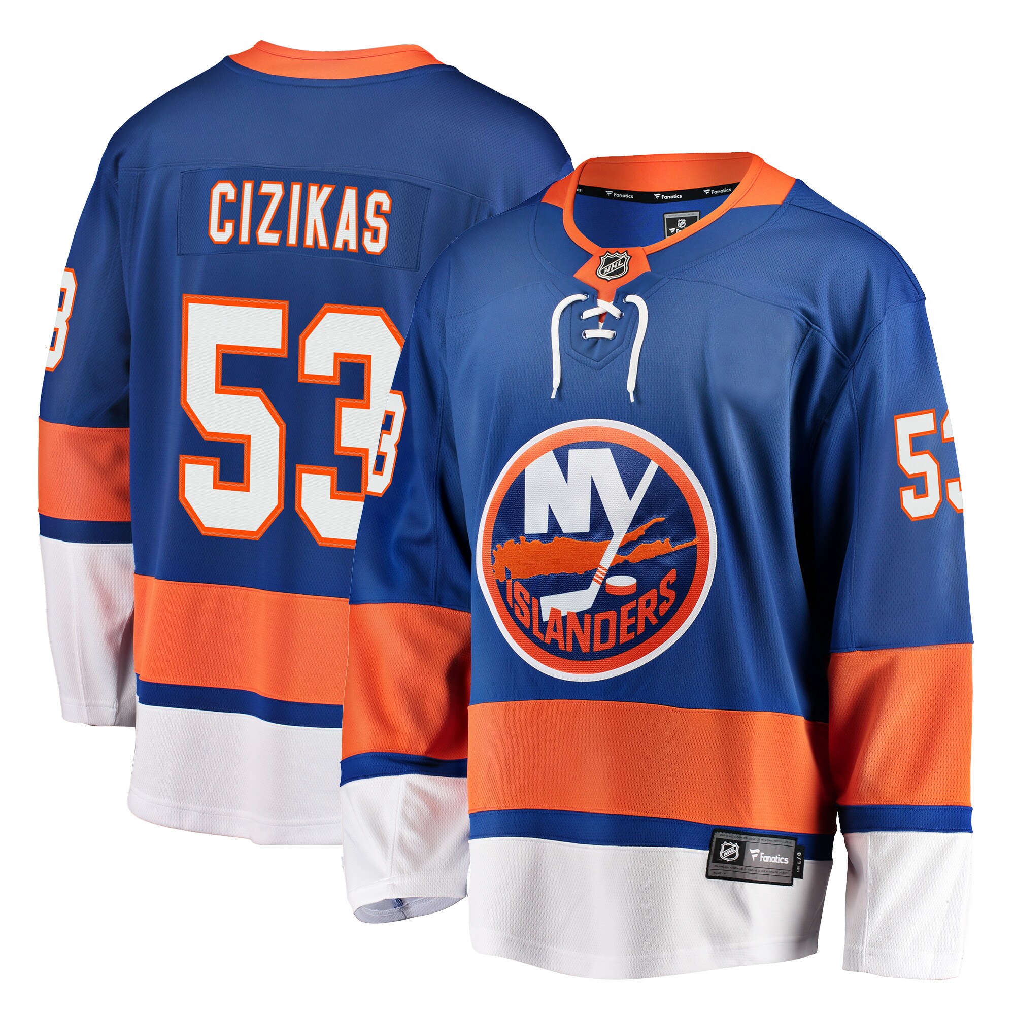 New York Islanders Casey Cizikas Royal Breakaway Player NHL Jersey Men's