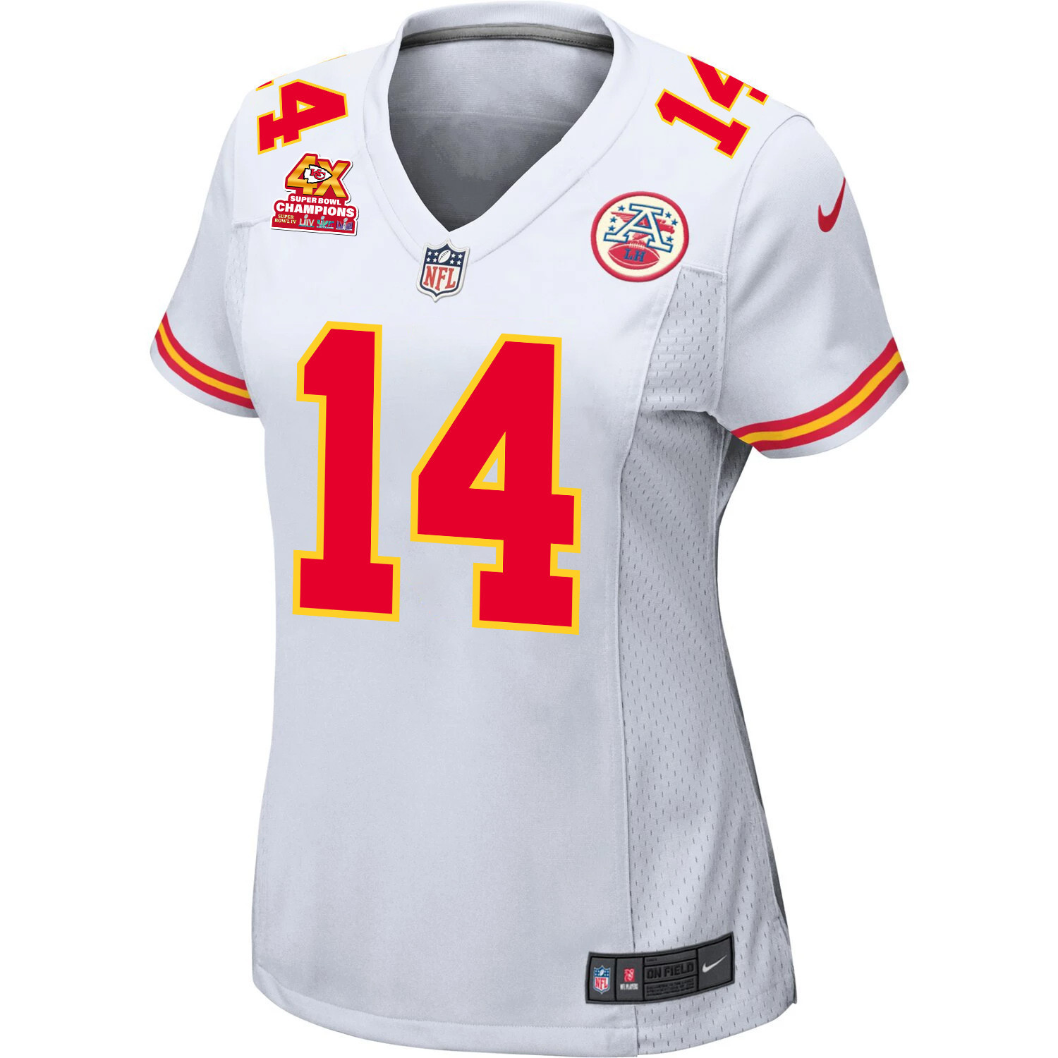 Cornell Powell 14 Kansas City Chiefs Super Bowl LVIII Champions 4X Game White NFL Jersey Women's