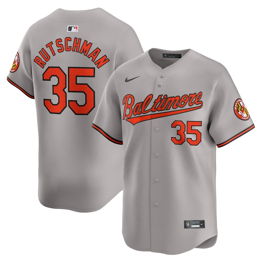 Adley Rutschman 35 Baltimore Orioles Road Limited Gray MLB Jersey Men's