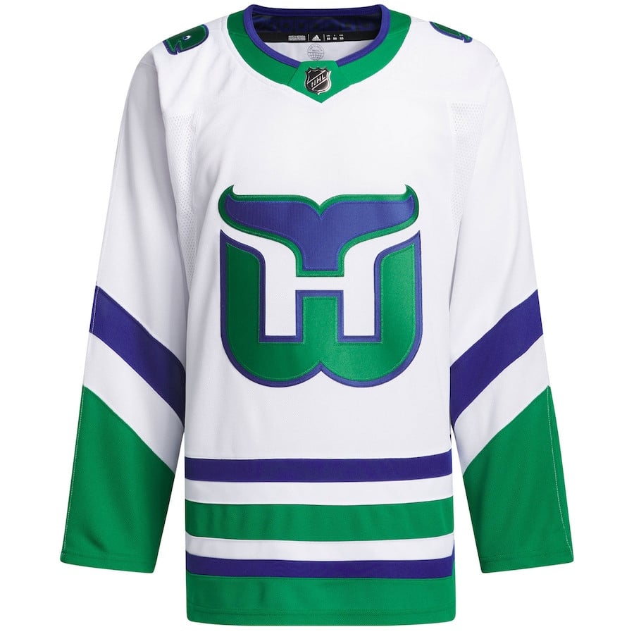 Carolina Hurricanes Whalers Primegreen White NHL Jersey Men's