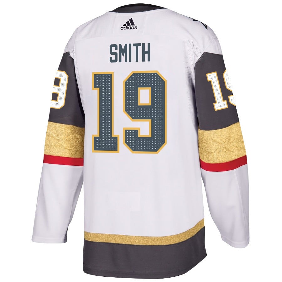 Reilly Smith 19 Vegas Golden Knights Stanley Cup 2023 Champions Patch Away Breakaway White NHL Jersey Men's