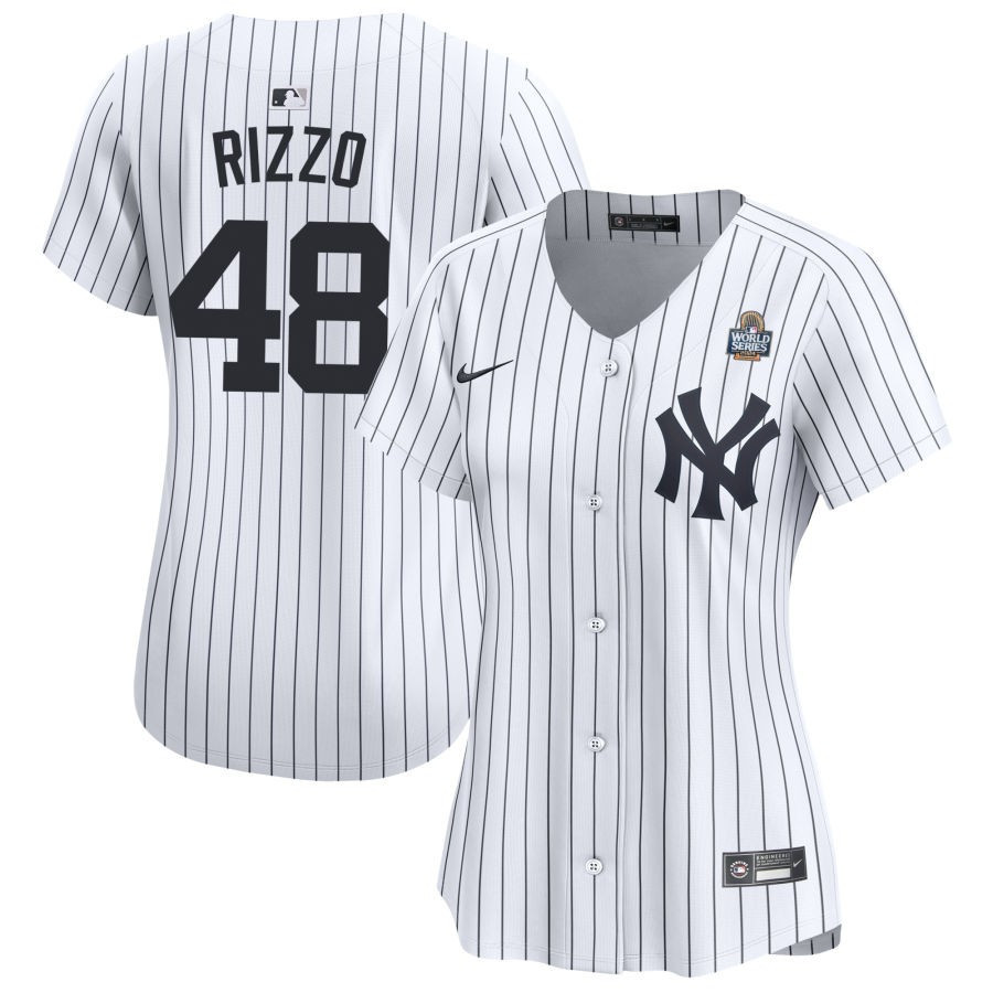 Anthony Rizzo 48 New York Yankees 2024 World Series Home Limited White MLB Jersey Women's