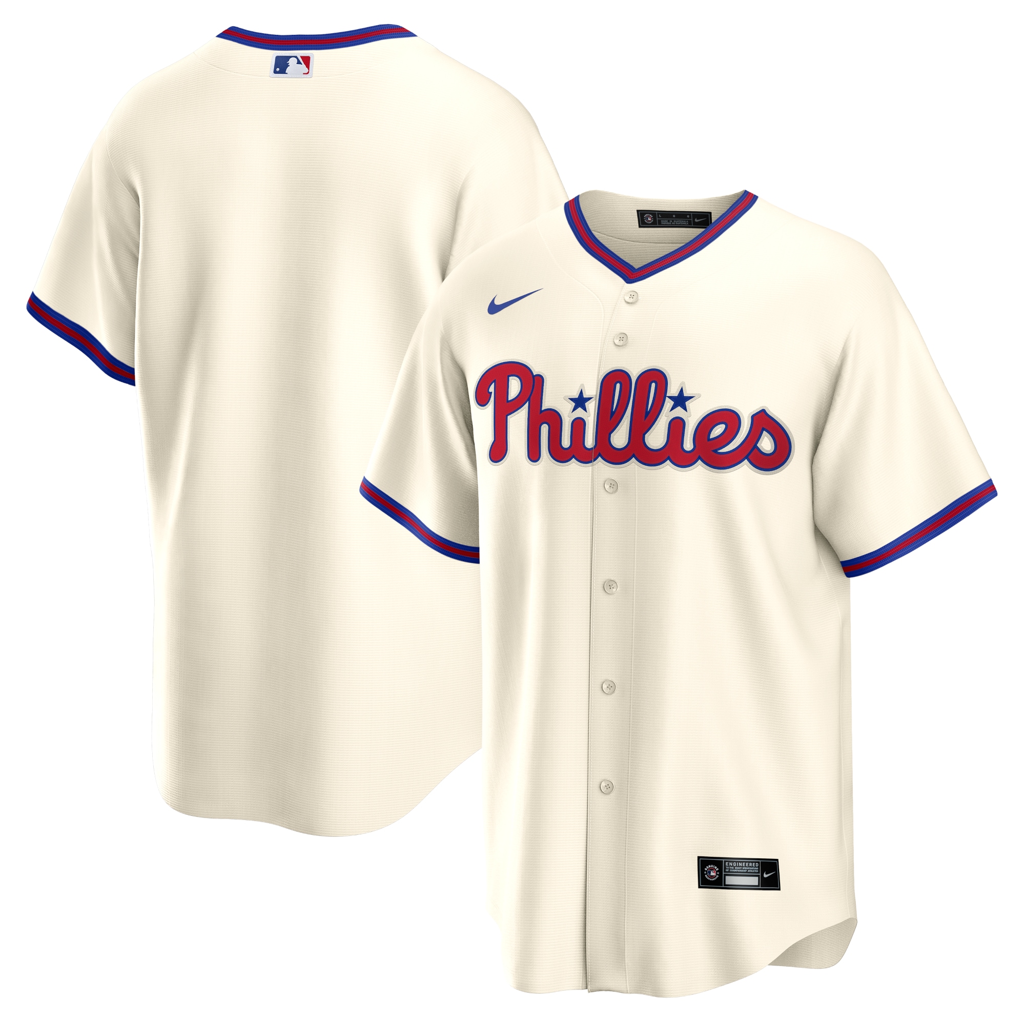 Philadelphia Phillies Cream Alternate Team MLB Jersey Men's