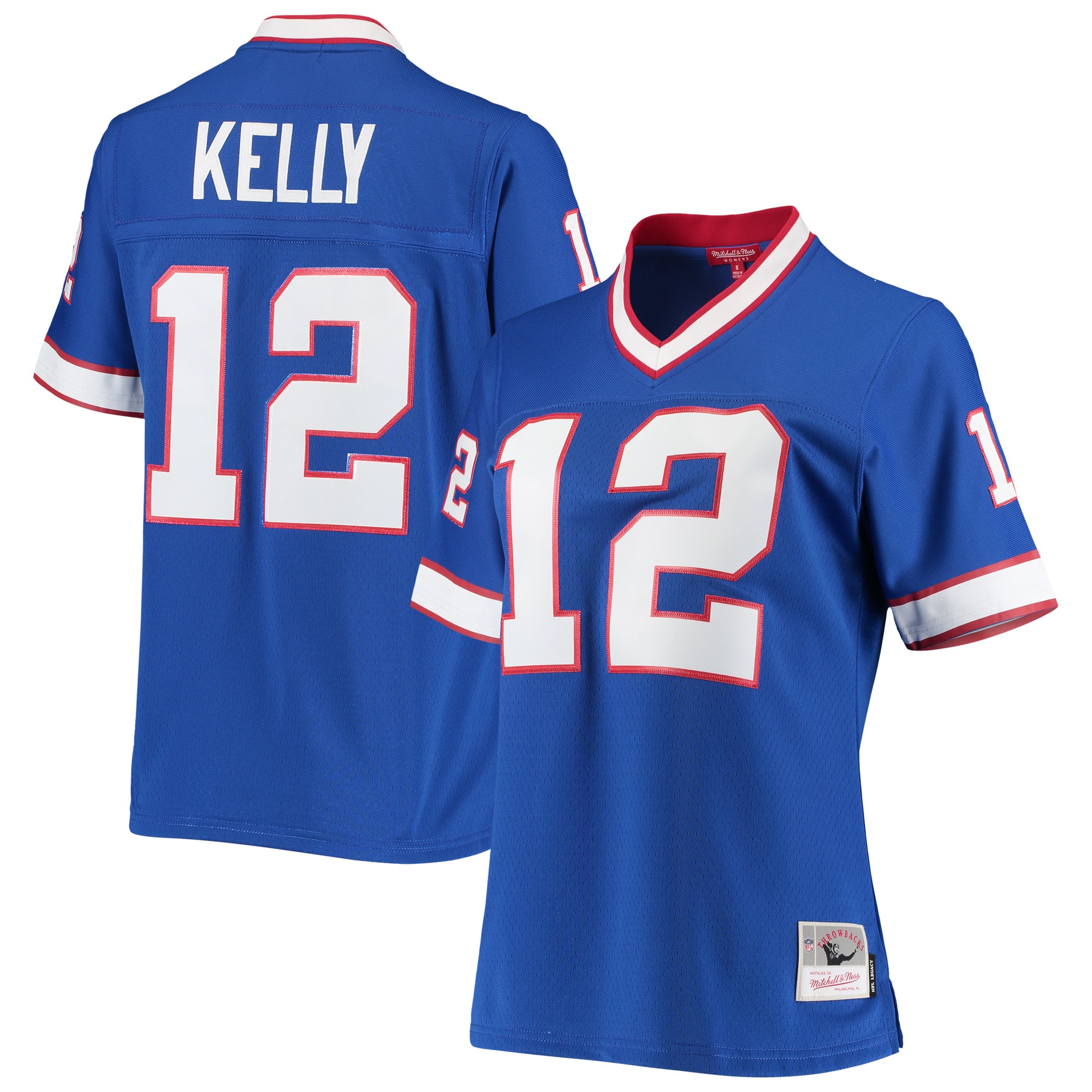 Buffalo Bills Jim Kelly Mitchell Ness Royal 1990 Legacy NFL Jersey Women's