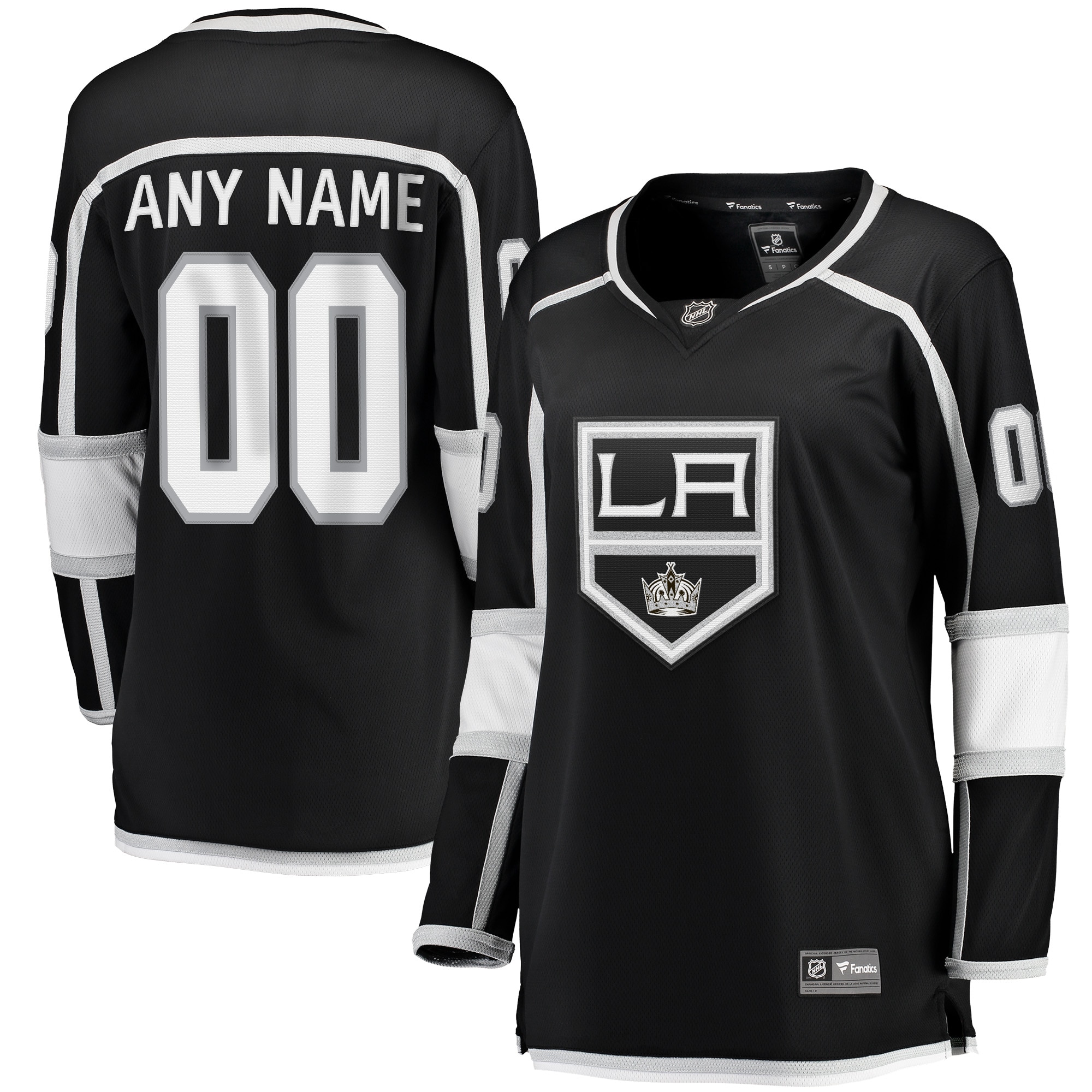 Los Angeles Kings Black Home Breakaway Custom NHL Jersey Women's