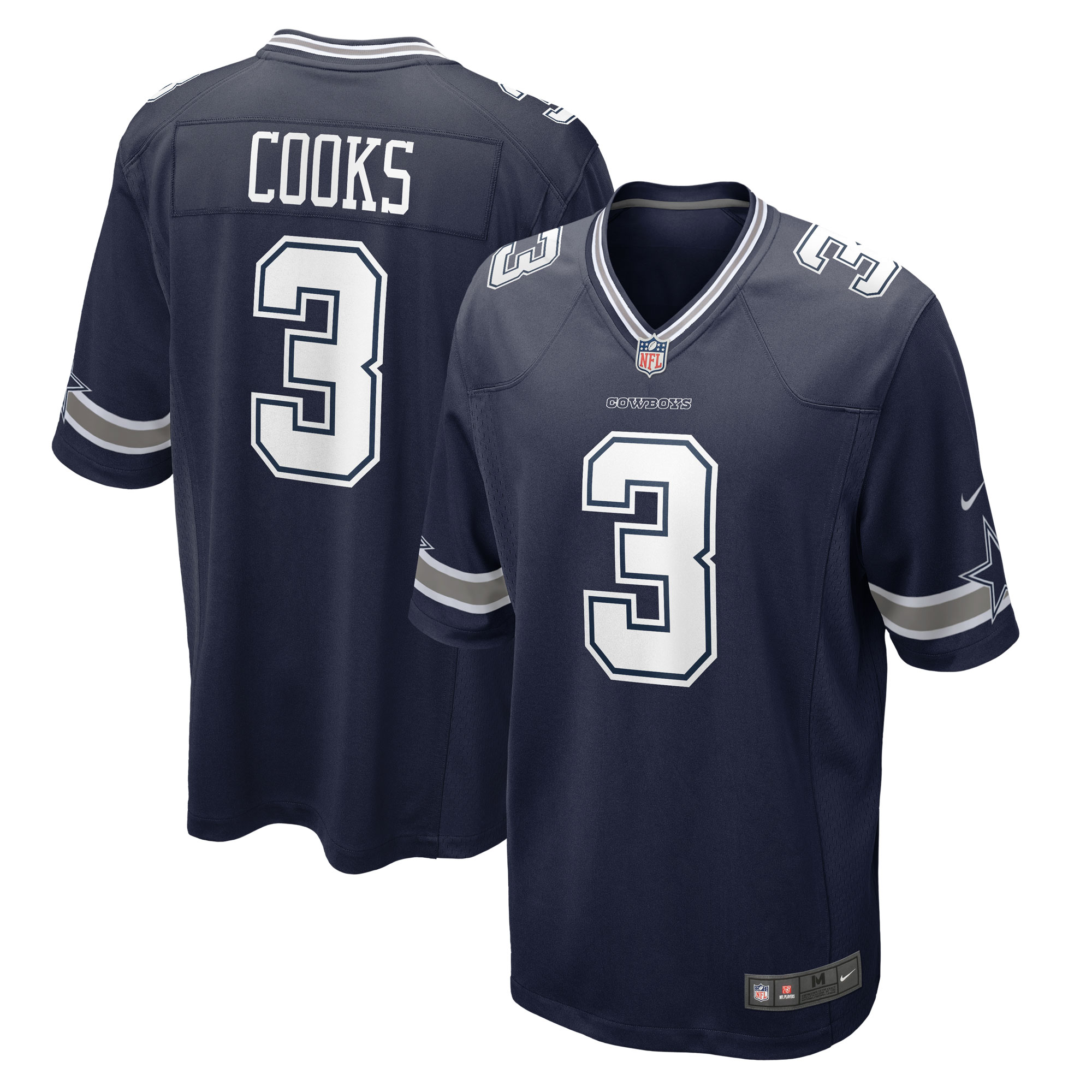 Dallas Cowboys Brandin Cooks Navy Game NFL Jersey Men's