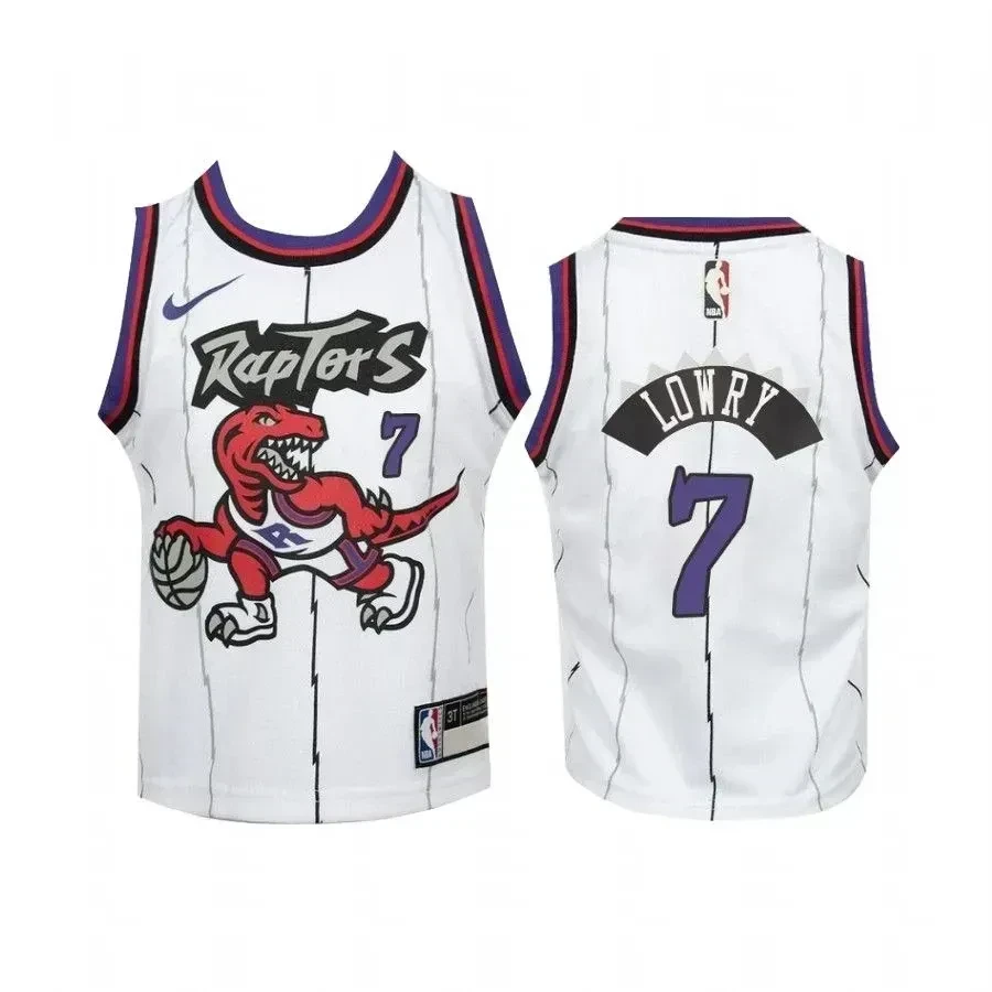 Kyle Lowry Toronto Raptors Kid White Hardwood Classics NBA Jersey Youth