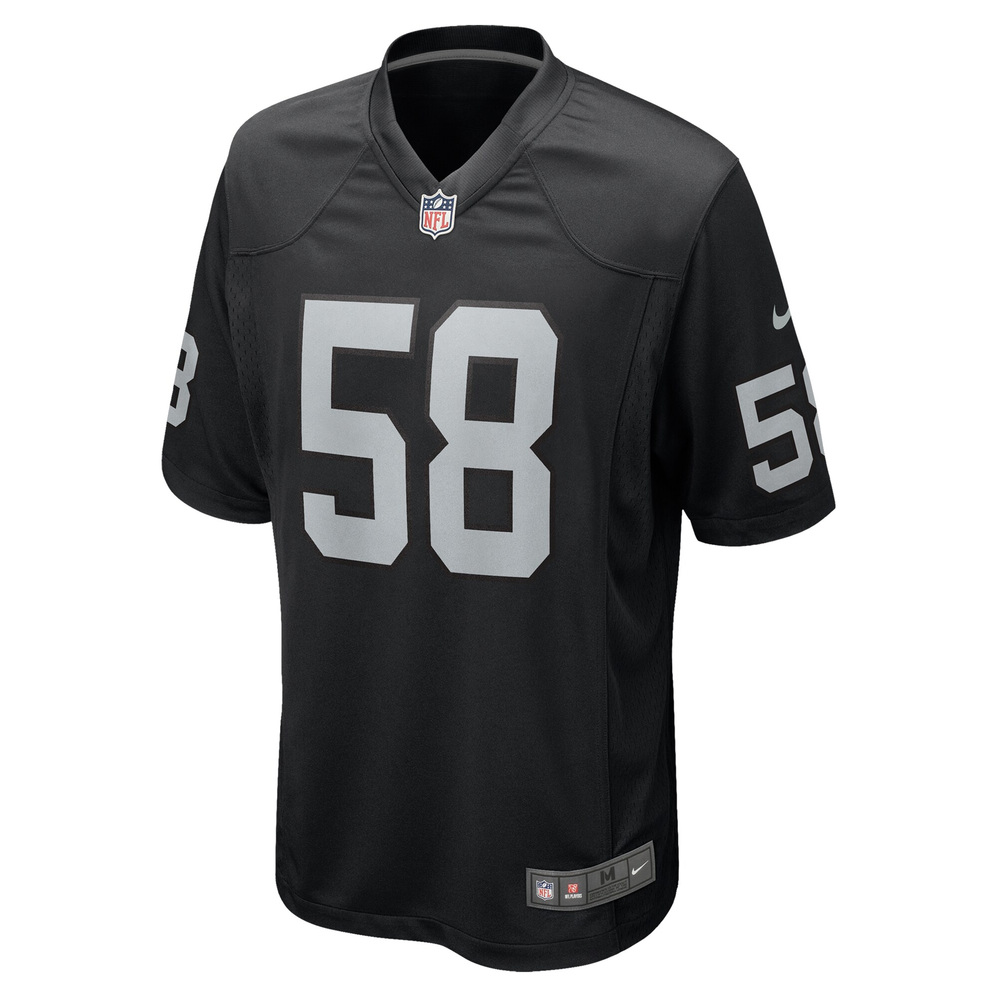 Las Vegas Raiders Jackson Powers-Johnson Black Team Game NFL Jersey Men's