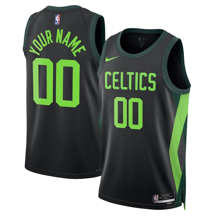 Boston Celtics Unisex 2024/25 Custom Swingman City Edition Black NBA Jersey Unisex
