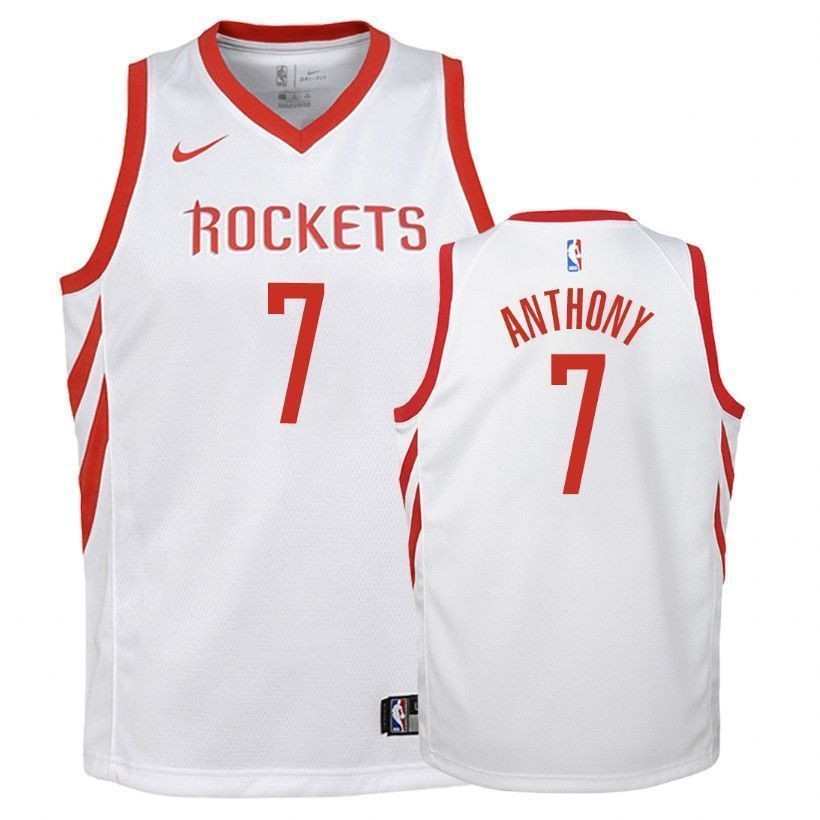 Houston Rockets Carmelo Anthony 7 Associatio White NBA Jersey Youth