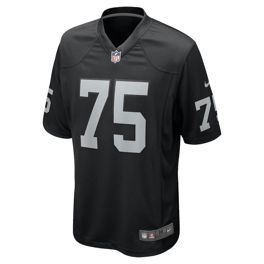 Andrus Peat 75 Las Vegas Raiders Team Game Black NFL Jersey Men's