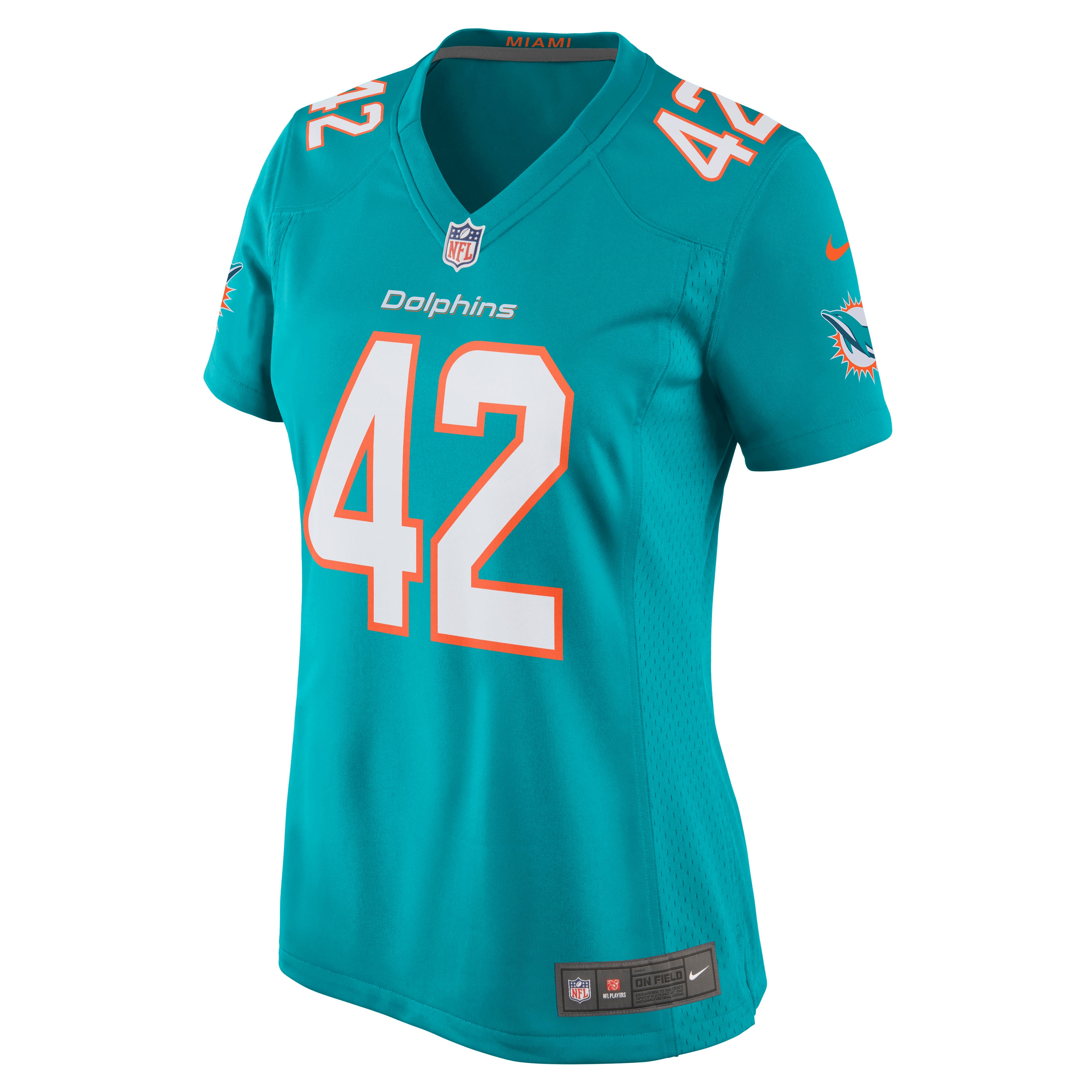 Miami Dolphins Clayton Fejedelem Aqua Game NFL Jersey Women's