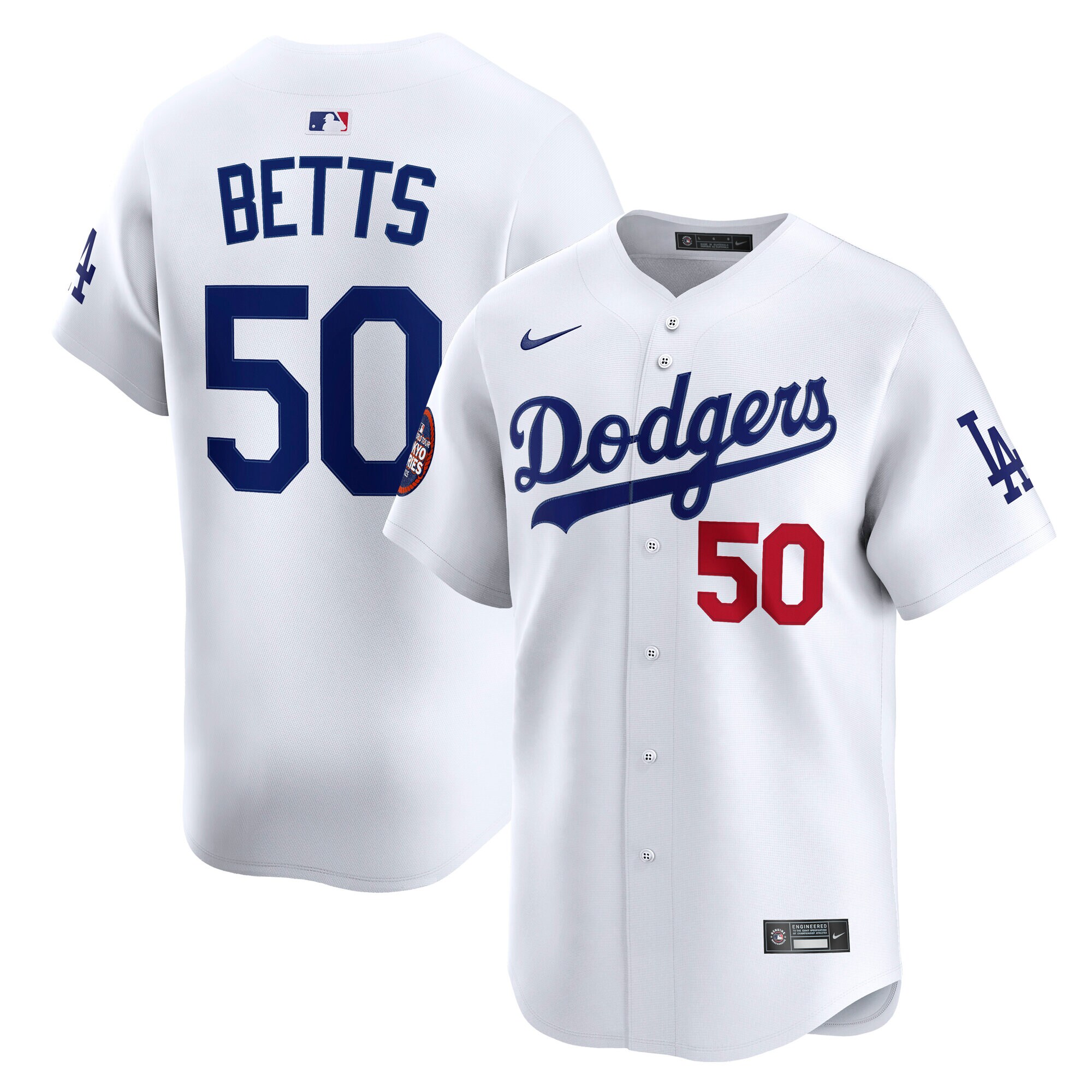 Los Angeles Dodgers Mookie Betts White 2025 World Tour: Tokyo Series Home Limited Player MLB Jersey Men's