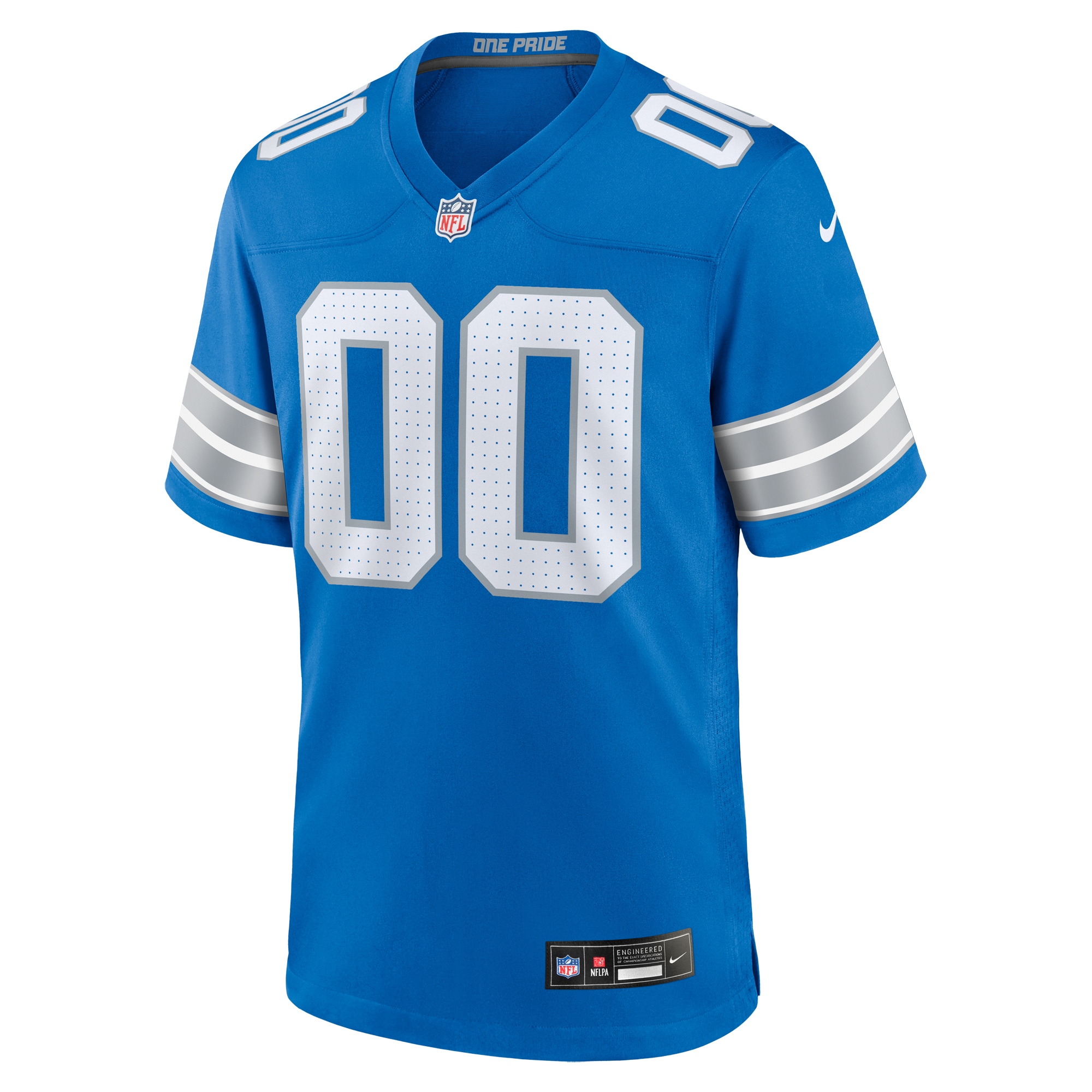 Detroit Lions Blue Custom Game NFL Jersey Men's