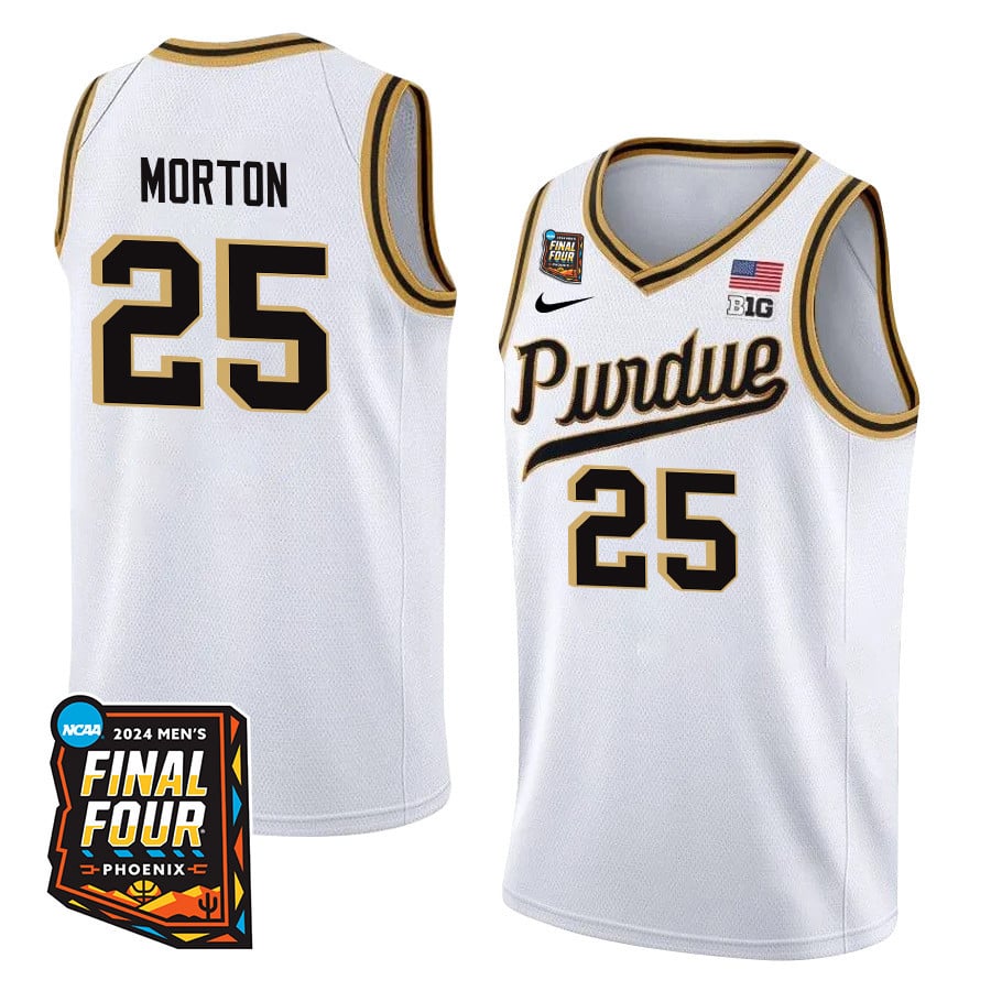 Ethan Morton 25 Purdue Boilermakers 2024 Final Four Patch Unisex NCAA Jersey Unisex