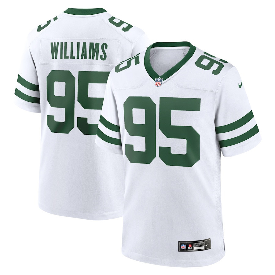 Quinnen Williams 95 New York Jets Game Legacy White NFL Jersey Men's