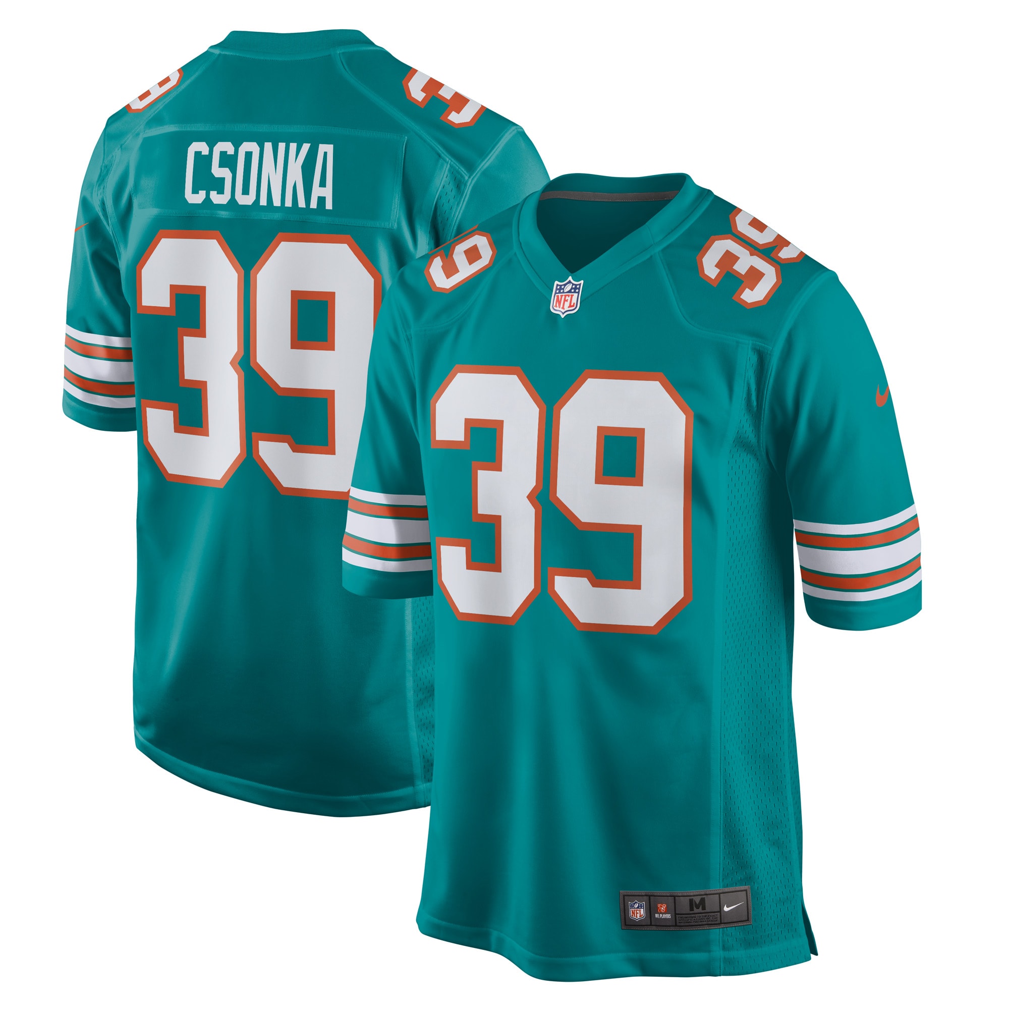 Miami Dolphins Larry Csonka Aqua Retired Player NFL Jersey Men's