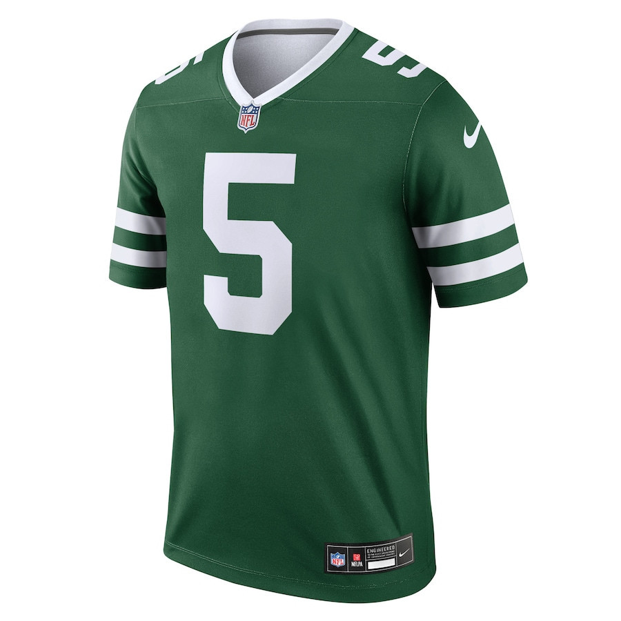 Garrett Wilson 5 New York Jets Legend Legacy Green NFL Jersey Men's