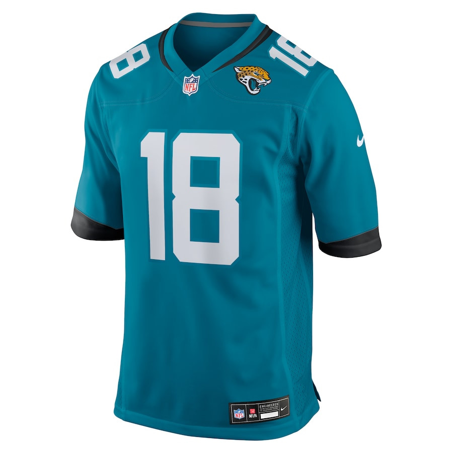 John Wolford 18 Jacksonville Jaguars Team Game Teal NFL Jersey Men's