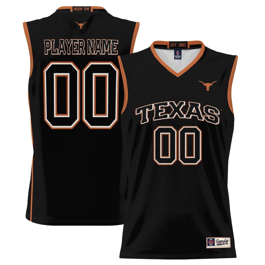 Texas Longhorns NIL Custom Black NCAA Jersey Men's