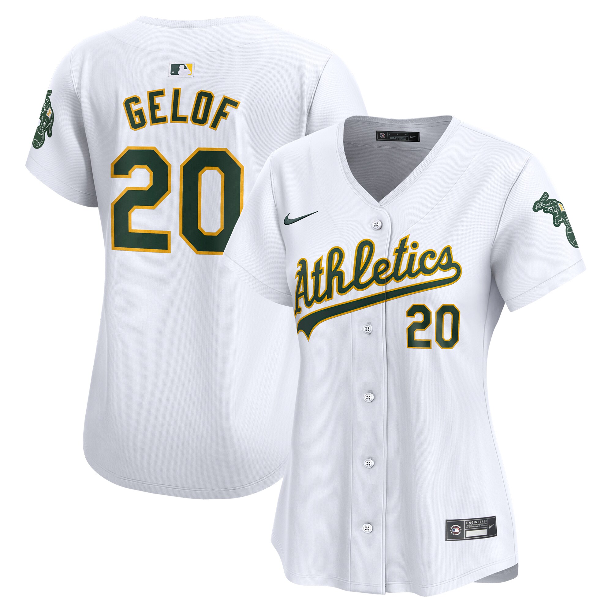 Oakland Athletics Zack Gelof White Home Limited Player MLB Jersey Women's