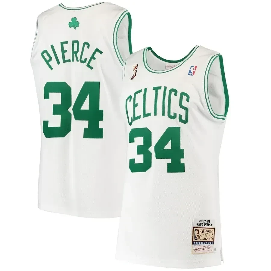 Paul Pierce Boston Celtics Mitchell Ness 2007 Hardwood Classics White NBA Jersey Men's
