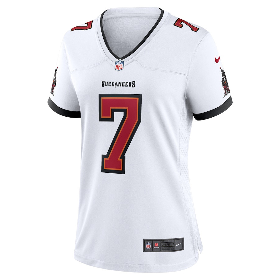 Bucky Irving 7 Tampa Bay Buccaneers Game White NFL Jersey Women's