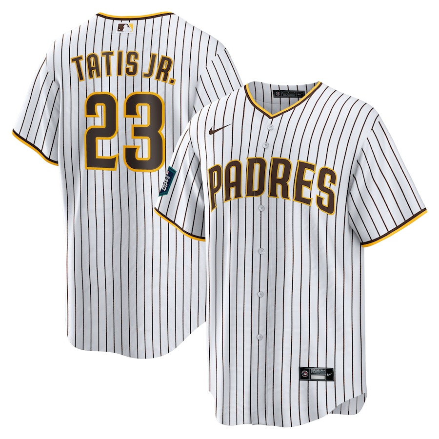 Fernando Tatis Jr. 23 San Diego Padres 2024 World Tour Seoul Series Home Player White MLB Jersey Men's