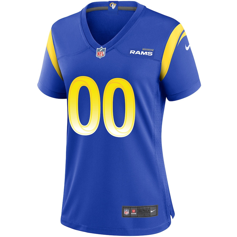 Los Angeles Rams Custom Game Royal NFL Jersey Women's