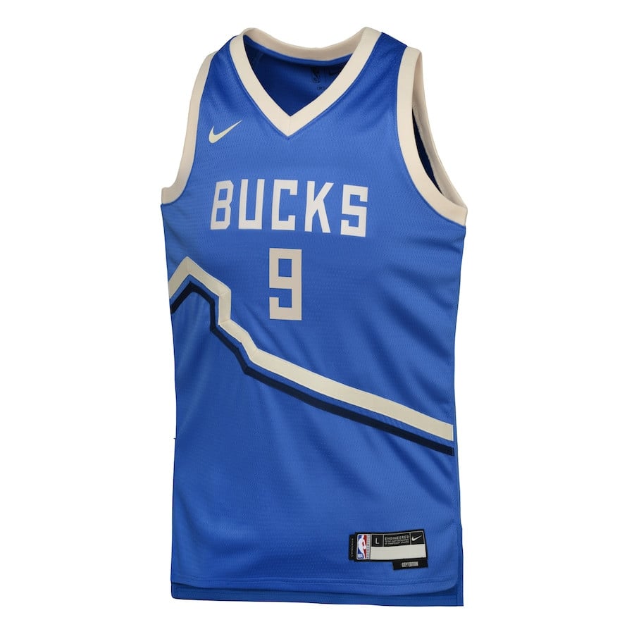 Bobby Portis Jr. 9 Milwaukee Bucks 2024/25 Swingman Playe City Edition Royal NBA Jersey Youth