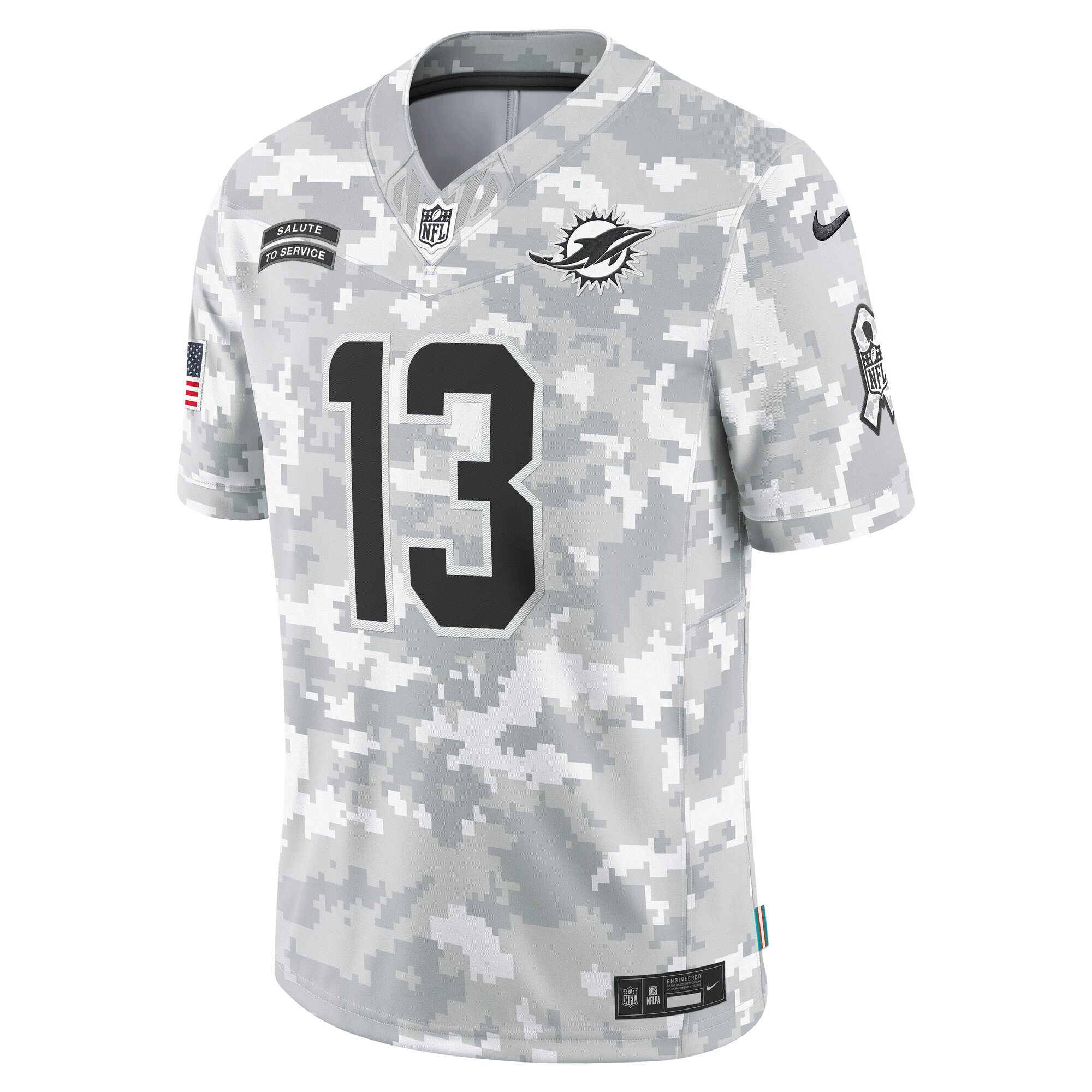Miami Dolphins Dan Marino Arctic Camo 2024 Salute to Service Retired Player Limited NFL Jersey Men's