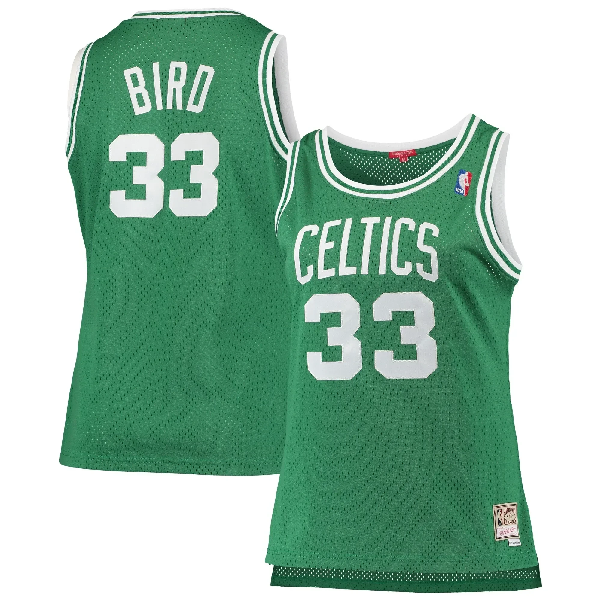 Larry Bird Boston Celtics Mitchell Ness Plus Size Swingman Kelly Green NBA Jersey Women's