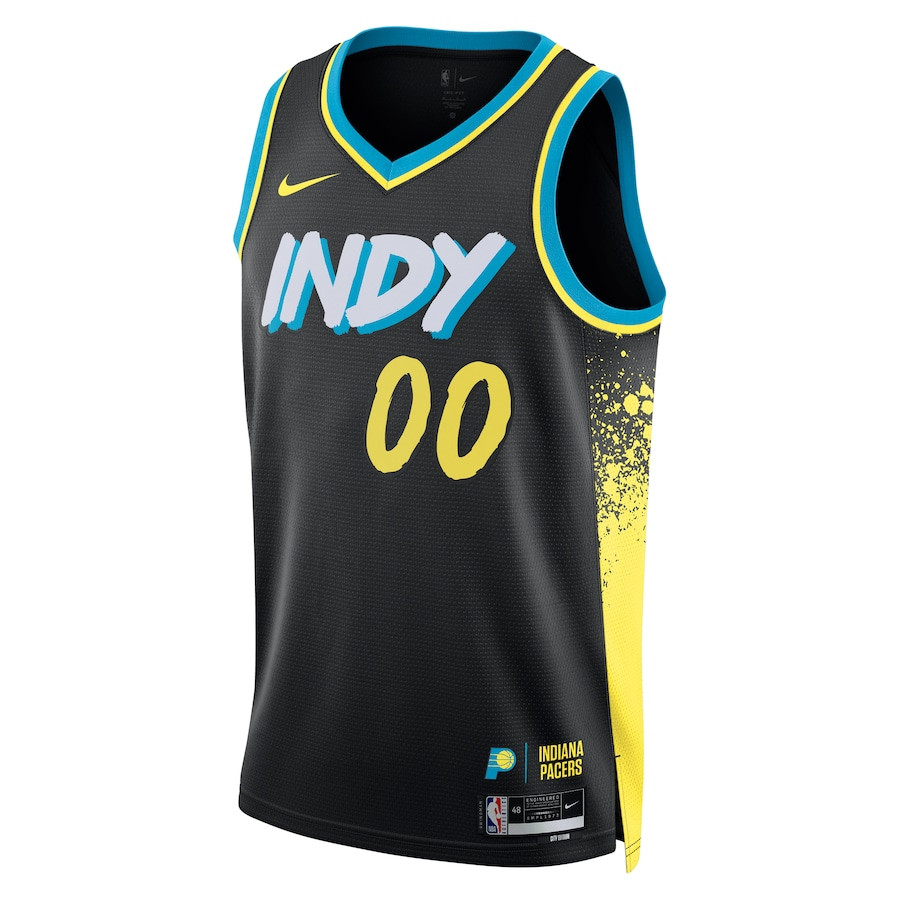 Indiana Pacers 2023/24 Swingman Custom City Edition Black NBA Jersey Men's