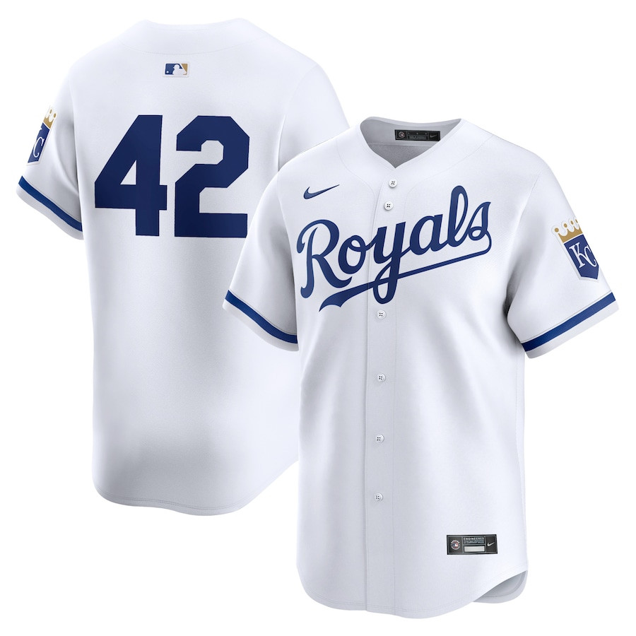 Kansas City Royals 2024 Jackie Robinson Day Home Limited White MLB Jersey Men's