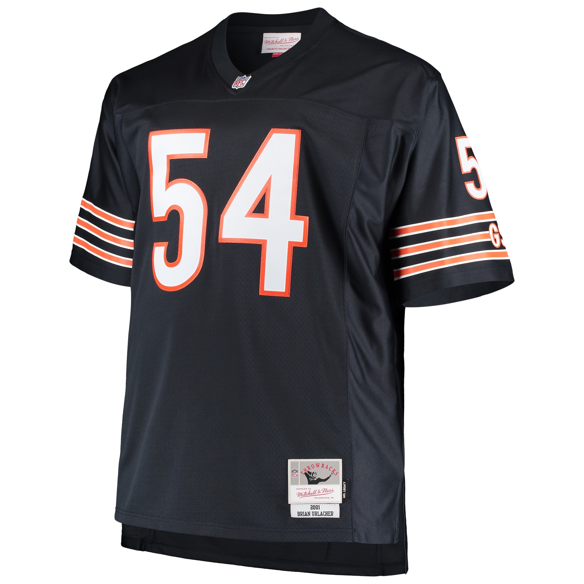 Chicago Bears Brian Urlacher Mitchell Ness Navy Big Tall 2001 Retired Player NFL Jersey Men's