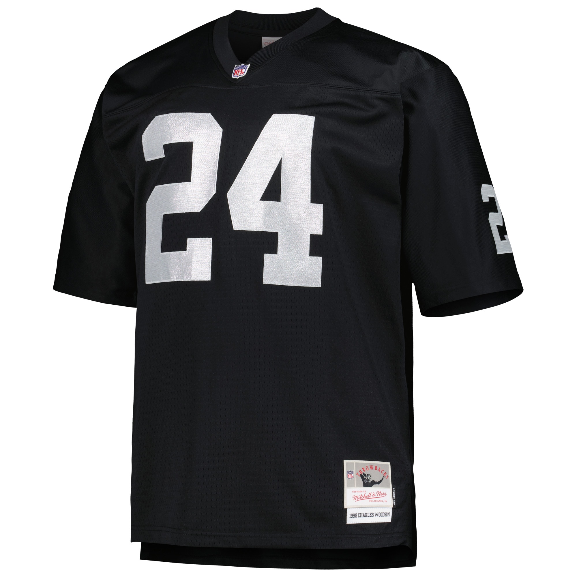 Las Vegas Raiders Charles Woodson Mitchell Ness Black Big Tall 1998 Retired Player NFL Jersey Men's