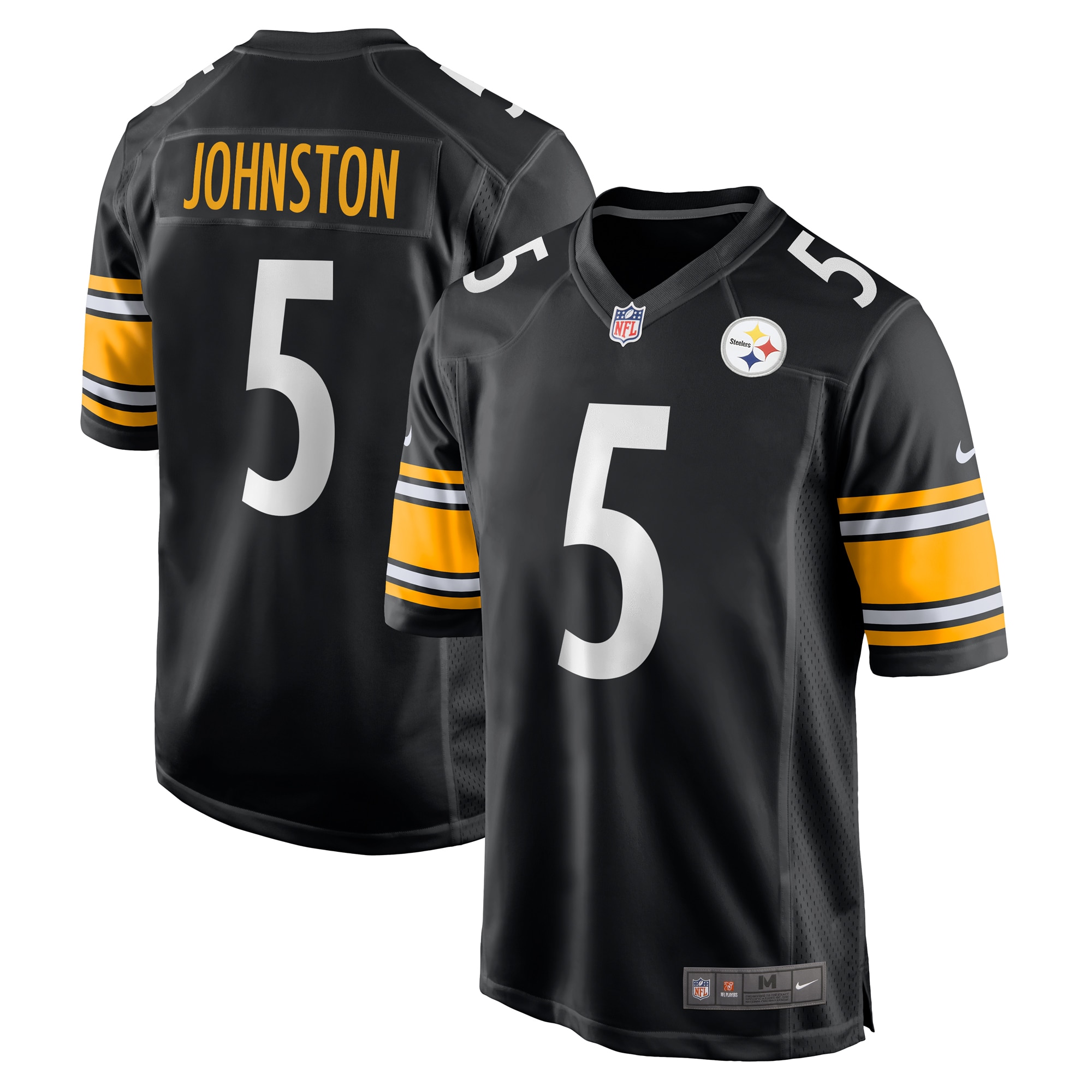 Pittsburgh Steelers Cameron Johnston Black Game NFL Jersey Men's