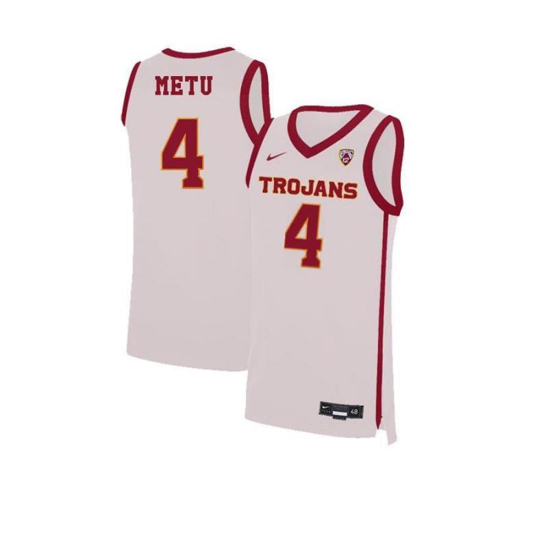 4 Chimezie Met White Elite USC Trojans NCAA Jersey Men's