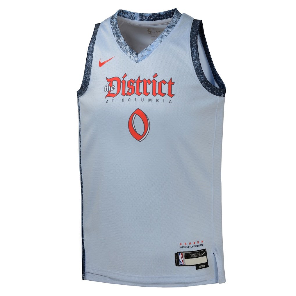 Bilal Coulibaly 0 Washington Wizards 2024/25 Swingman Playe City Edition Powder Blue NBA Jersey Youth