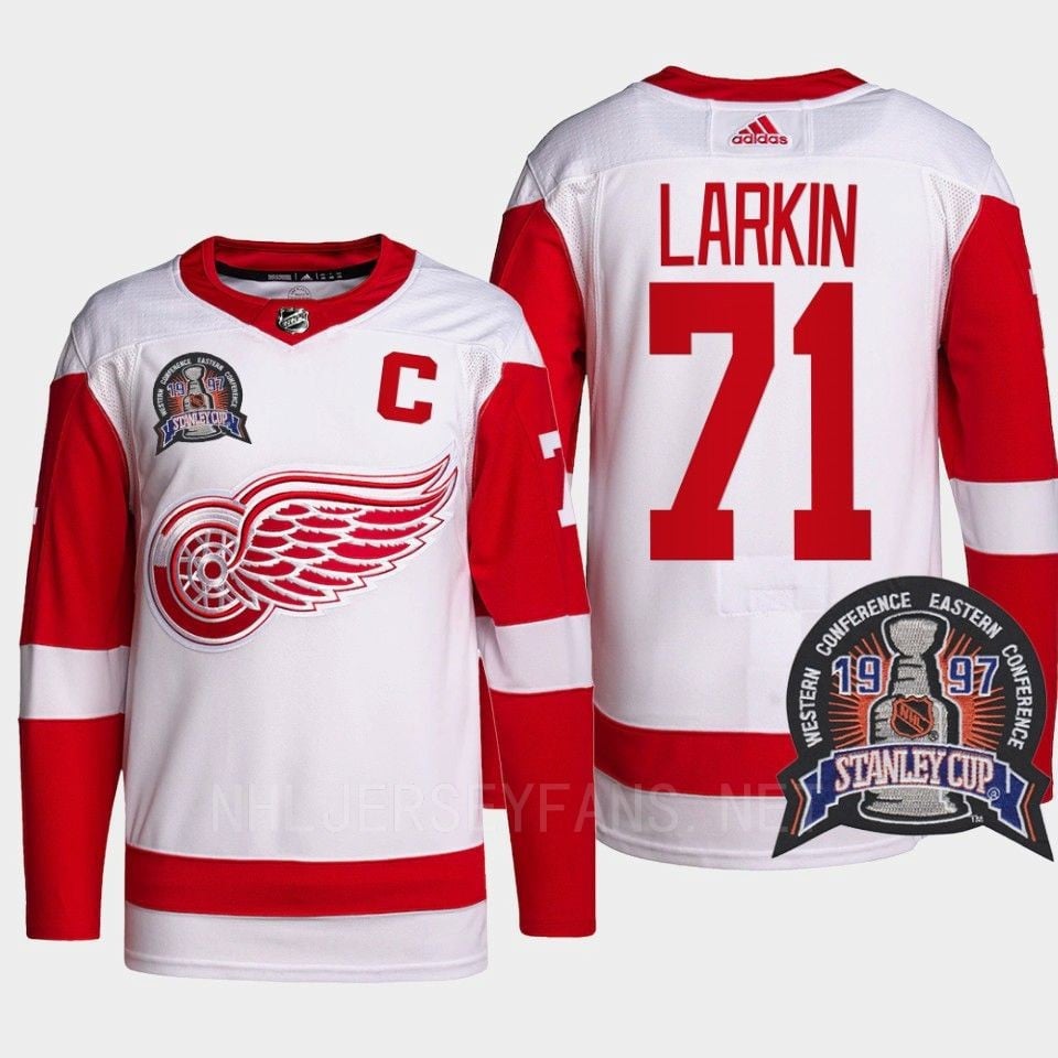 Dylan Larkin 71 25th Anniversary Detroit Red Wings Red NHL Jersey Men's