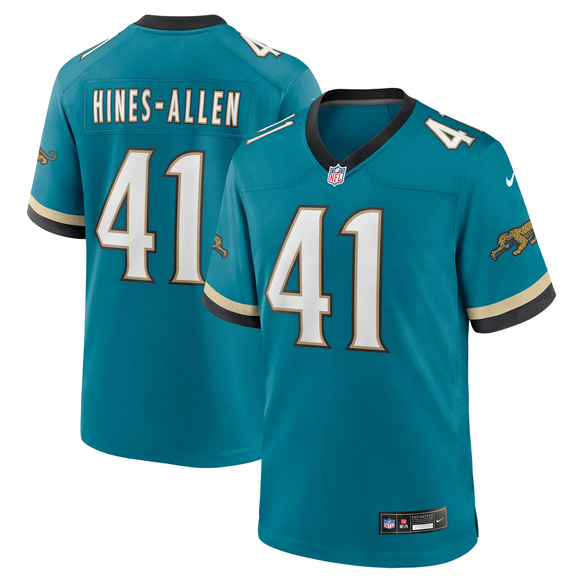 Jacksonville Jaguars Josh Hines-Allen Teal Prowler Throwback Player Game NFL Jersey Men's