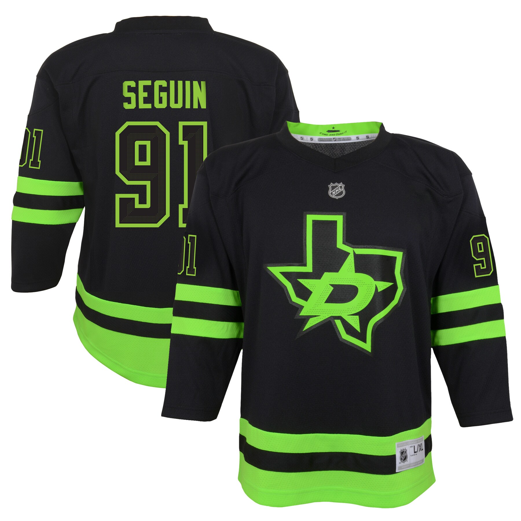 Dallas Stars Tyler Seguin Black 2020/21 Alternate Player NHL Jersey Youth