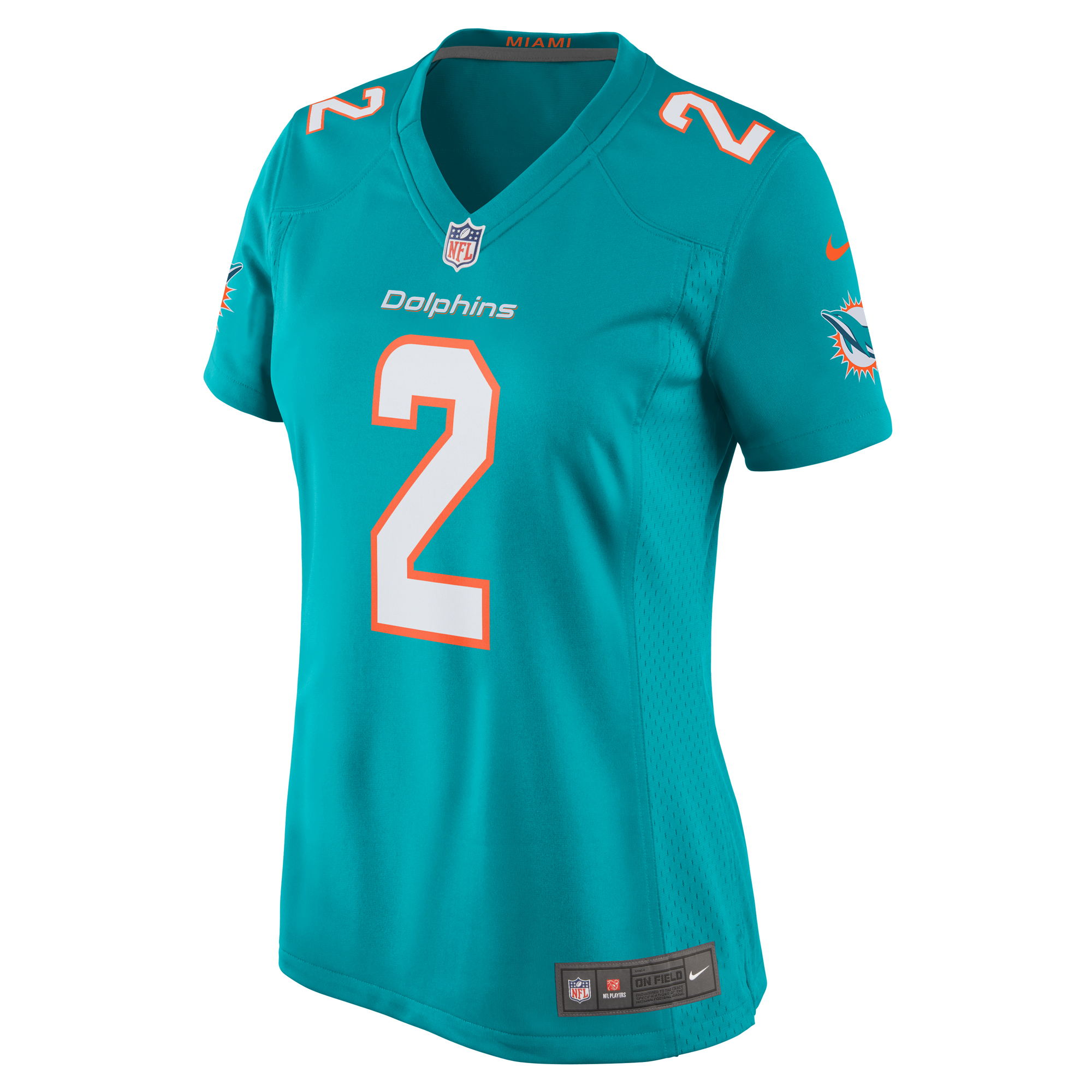 Miami Dolphins Bradley Chubb Aqua Game Player NFL Jersey Women's