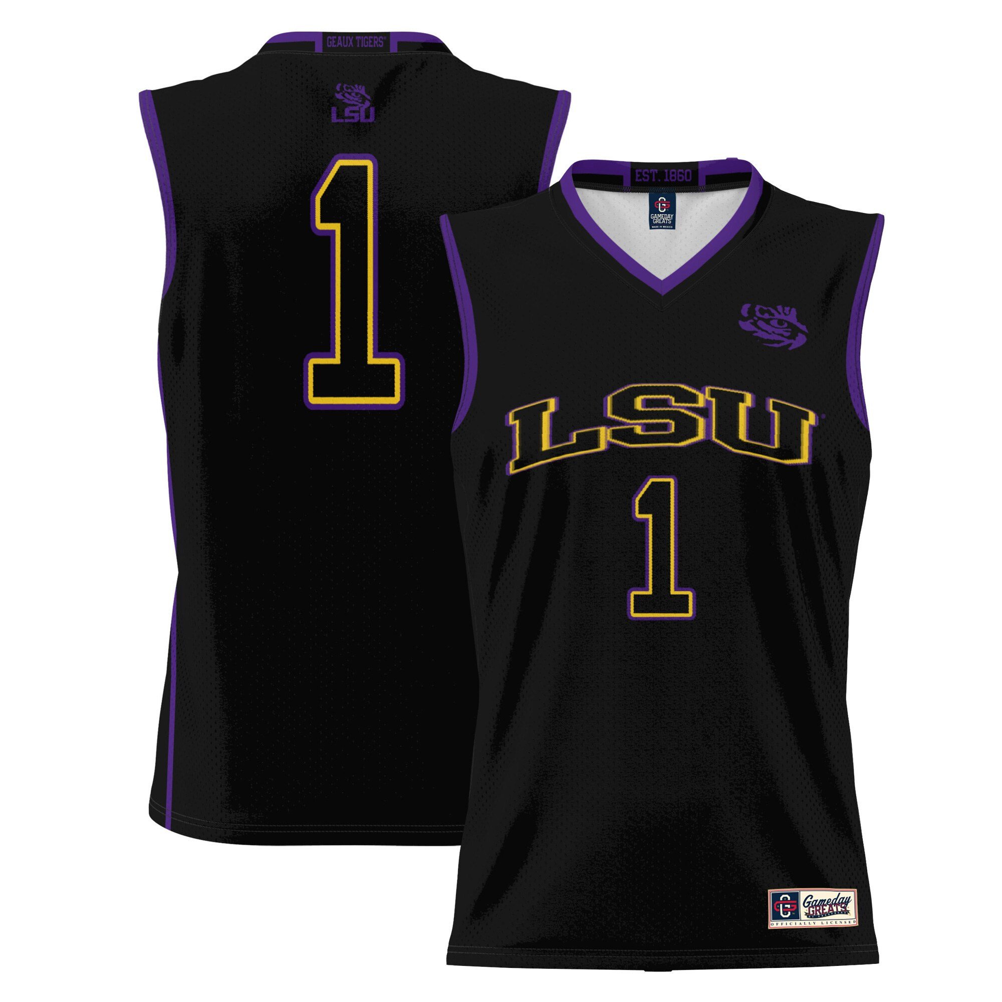 LSU Tigers ProSphere Black #1 NCAA Jersey Men's